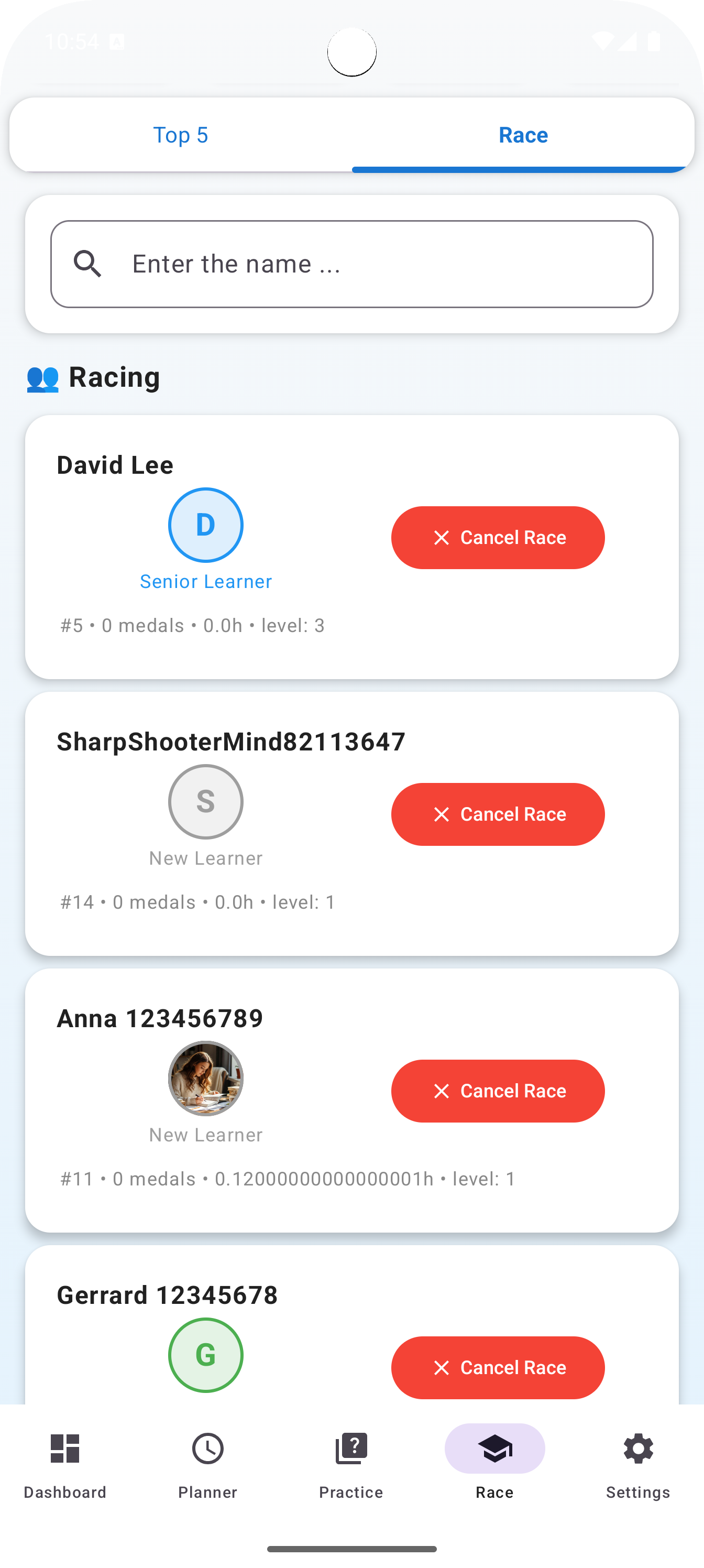 Tournament List